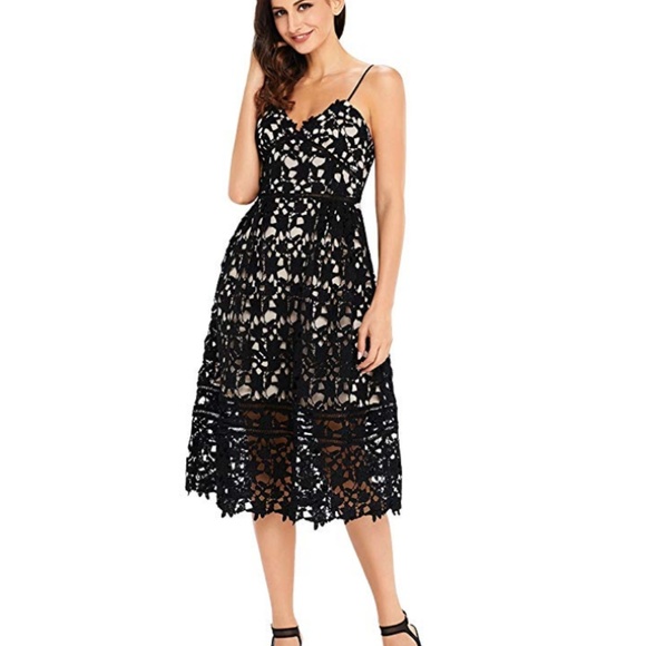 NEW Crochet Cocktail Dress | Size Large Size 10 - Picture 1 of 5